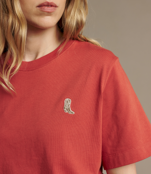 R.M.Williams -  Rodeo Queen Embro Tee - Scarlet