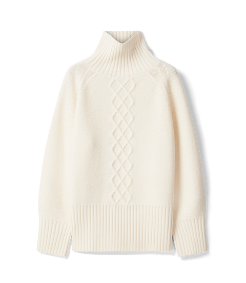 R.M.Williams - Womens Bower Lambswool Cable Knit Jumper - Cream