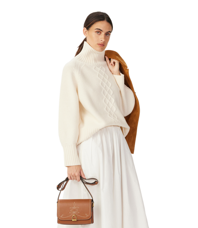 R.M.Williams - Womens Bower Lambswool Cable Knit Jumper - Cream