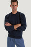 M.J. Bale - Sandringham Merino Crew Knit - Midnight Melange