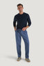 M.J. Bale - Sandringham Merino Crew Knit - Midnight Melange