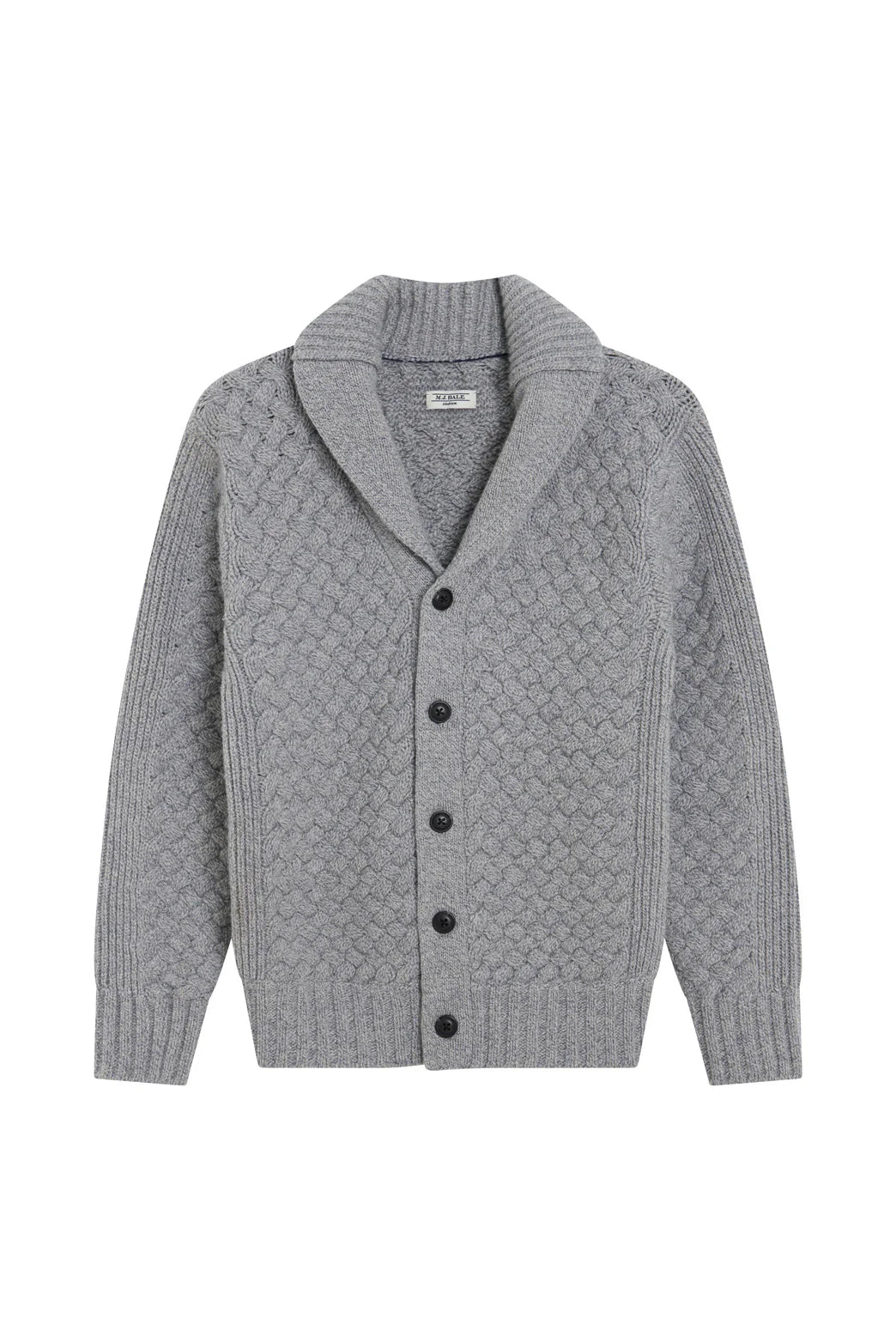 M.J. Bale - Munro Shawl Cardigan - Light Grey Melange