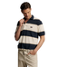 R.M.Williams -  Balmain Stripe Polo - Ecru Navy