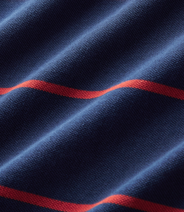 R.M.Williams -  Ashfield Stripe Polo - Vintage Blue