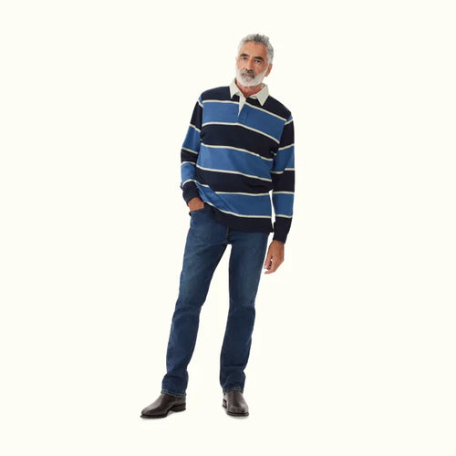 Tweedale Rugby - Stripe - Blue, Navy & White