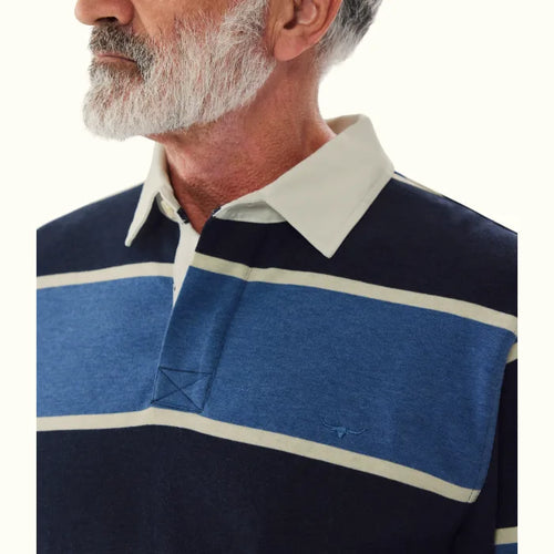 RM Williams - Tweedale Rugby - Navy Blue & White Stripe