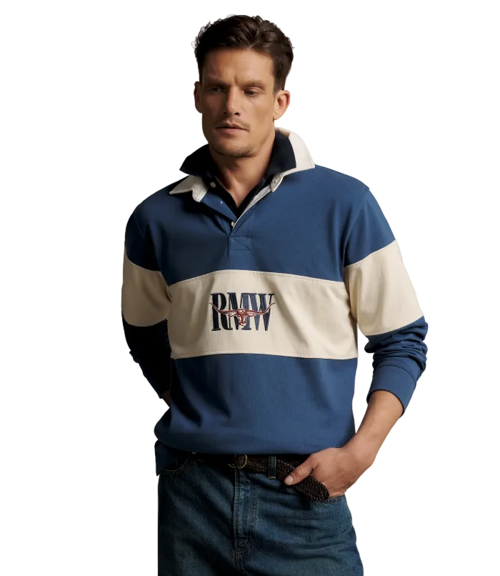 R.M.Williams -  Heritage Panel Rugby - Mid Blue