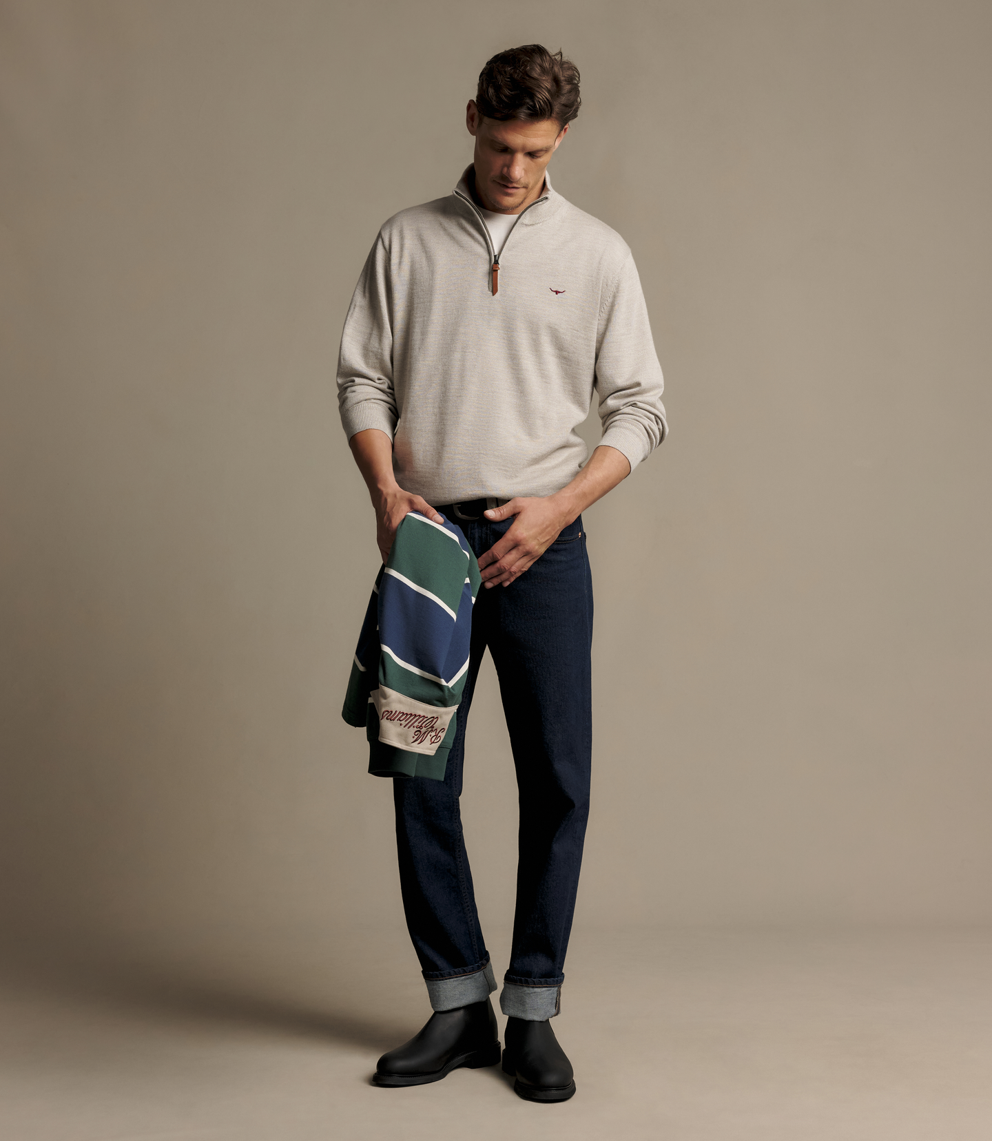 R.M.Williams - Earnest Zip Knit - Tan