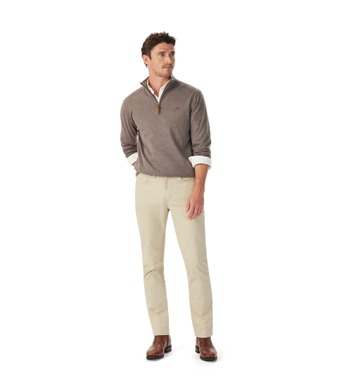 R.M.Williams - Ernest Merino Quarter Zip Jumper - Nutmeg
