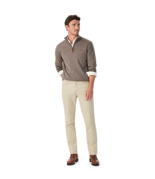 R.M.Williams - Ernest Merino Quarter Zip Jumper - Nutmeg