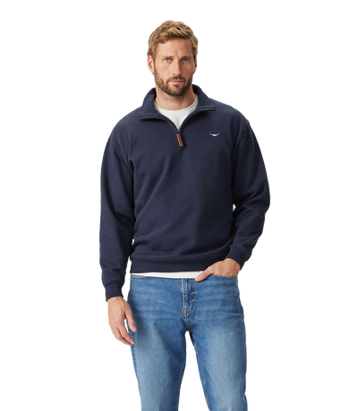 R.M.Williams - Mulyungarie Quarter Zip Sweatshirt - Navy