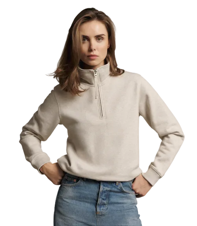 R.M.Williams -  Trickett 1/4 Zip Sweatshirt - Oatmeal