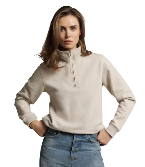 R.M.Williams -  Trickett 1/4 Zip Sweatshirt - Oatmeal