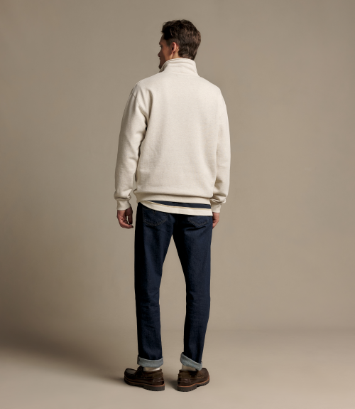 R.M.Williams -  Mulyungarie 1/4 Zip Sweat - Ecru Marle