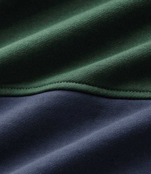 R.M.Williams - Heritage Panel Quarter Zip Sweatshirt - Blue/Green