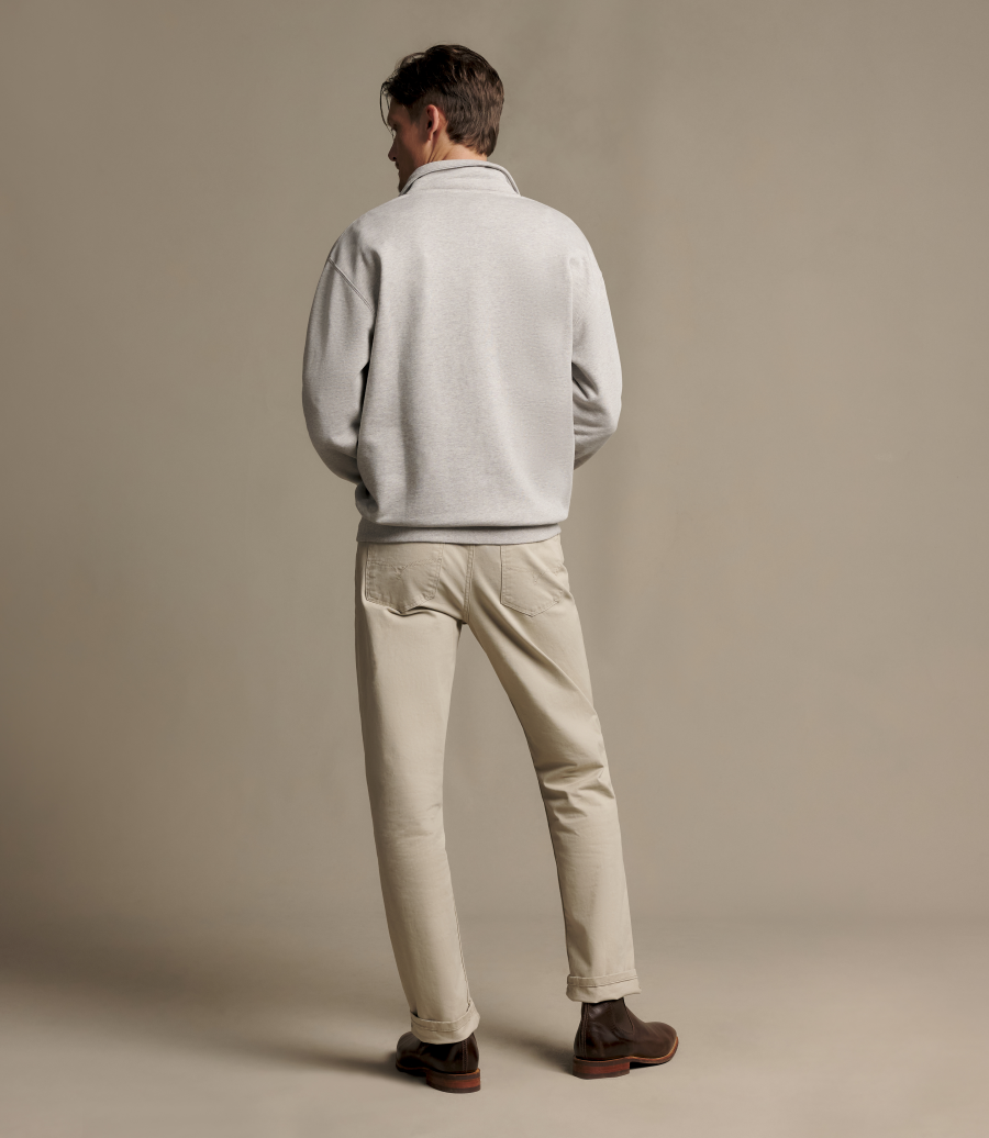 R.M.Williams - Mulyungarie Quarter Zip Sweatshirt - Grey Marle