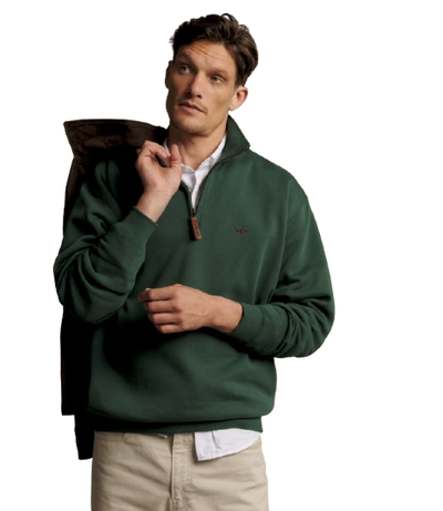 R.M.Williams - Mulyungarie Quarter Zip Sweatshirt - Pine
