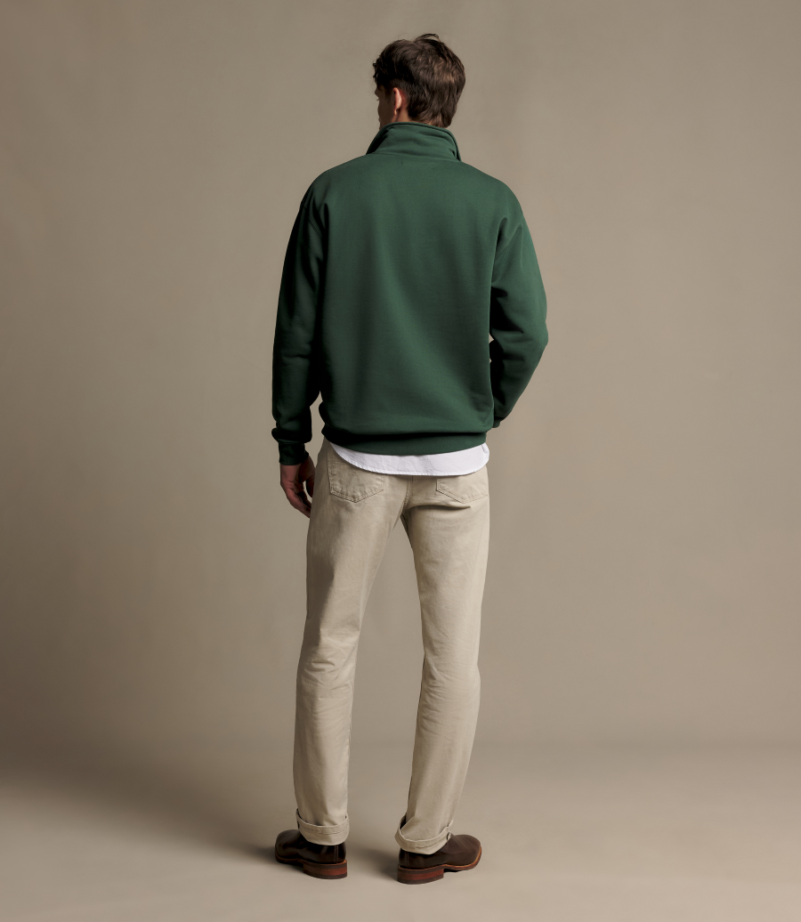 R.M.Williams - Mulyungarie Quarter Zip Sweatshirt - Pine