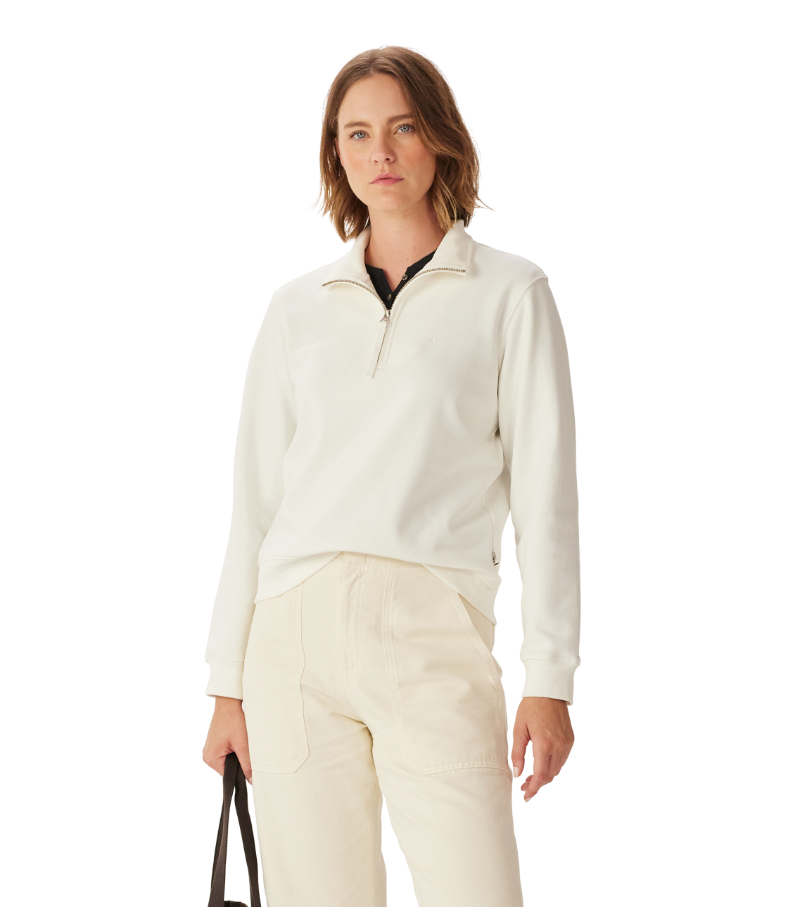 R.M.Williams - Trickett Quarter Zip Sweatshirt - Off White