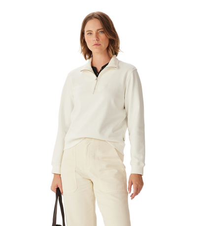 R.M.Williams - Trickett Quarter Zip Sweatshirt - Off White