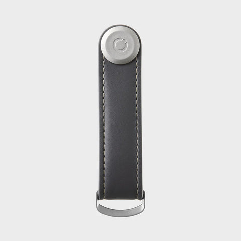 OrbitKey - Key Organiser - Leather - Charcoal with Grey Stitching
