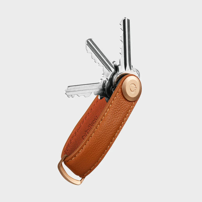 Orbit Key - Key Organiser - Pebbled Leather - Amber