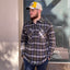 Khaki, green, white check flannelette Shirt