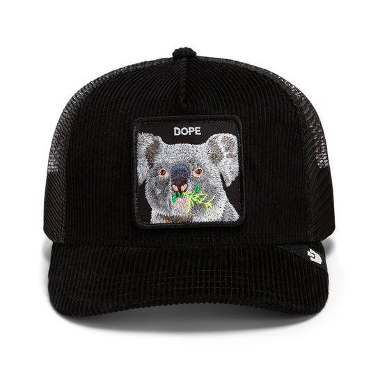 Goorin - Animal Trucker Cap - Corduroy - Koala Dope - Black