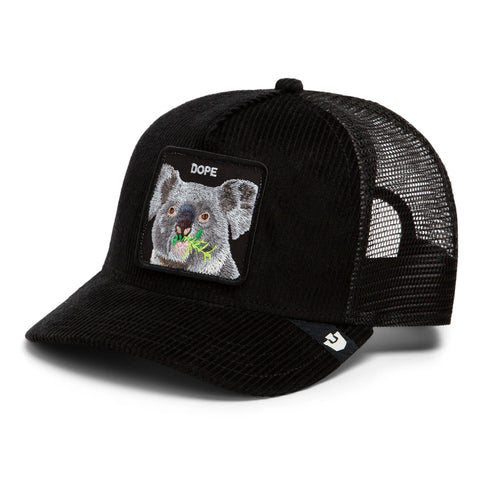Goorin - Animal Trucker Cap - Corduroy - Koala Dope - Black