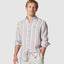 Rodd & Gunn - Gimmerburn Sports Fit Linen Striped shirt - Snow, multi coloured