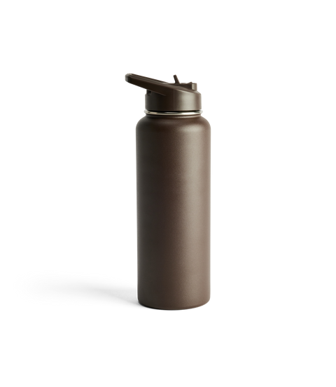 R.M.Williams - Straw Cap Stainless Steel Water Bottle - 1200mls - Chestnut