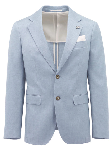 Christian Brookes - Lang Sportscoat - Sky Blue, lightweight sportscoat with notch lapel and patch pockets.