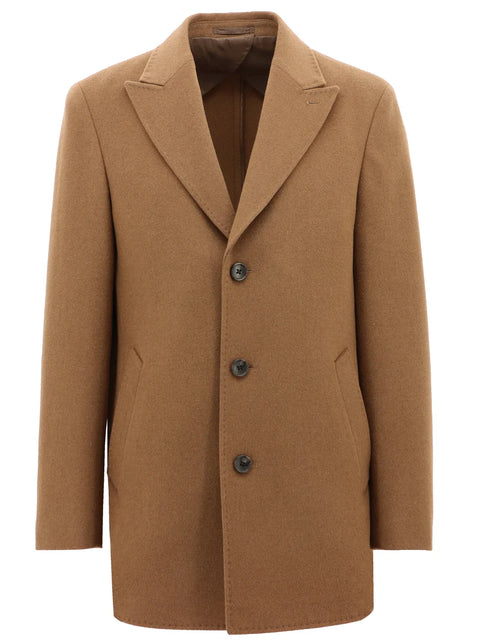 Boston Fine Tailoring - Lincoln Wool Blend Overcoat - Camel