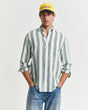 GANT - Linen Shirt - Bold Stripe - Woody Green & White