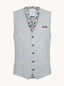 A Fish Named Fred - Linen Waistcoat - Stripe - Blue & White