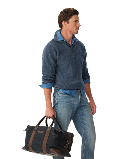 R.M.Williams - Linton Quarter Zip Sweater - Navy