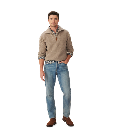 R.M.Williams - Linton Quarter Zip Sweater - Sand