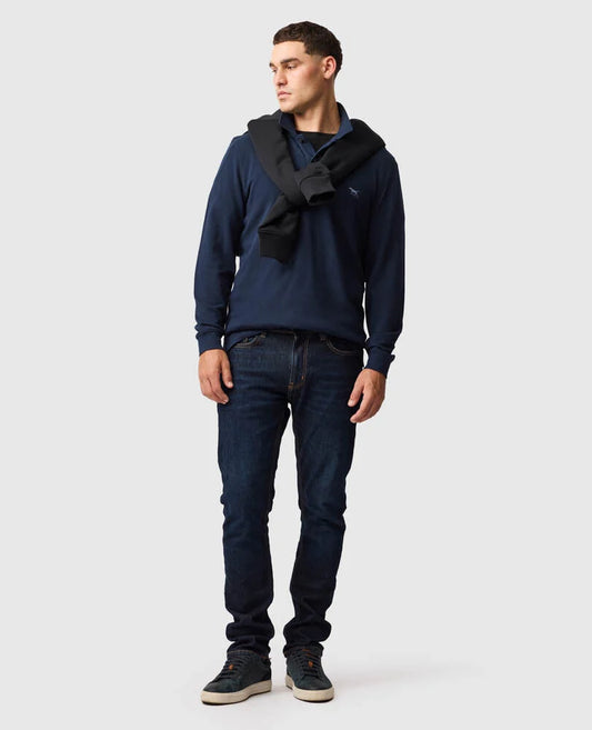 Rodd & Gunn - Long Sleeve Gunn Mesh Polo - Eclipse - MULTIBUY
