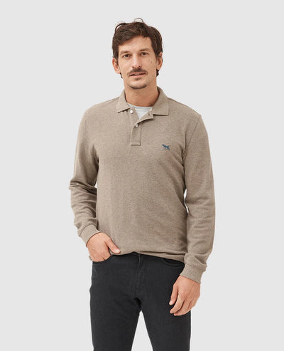 Rodd & Gunn - Long Sleeve Gunn Mesh Polo - Latte