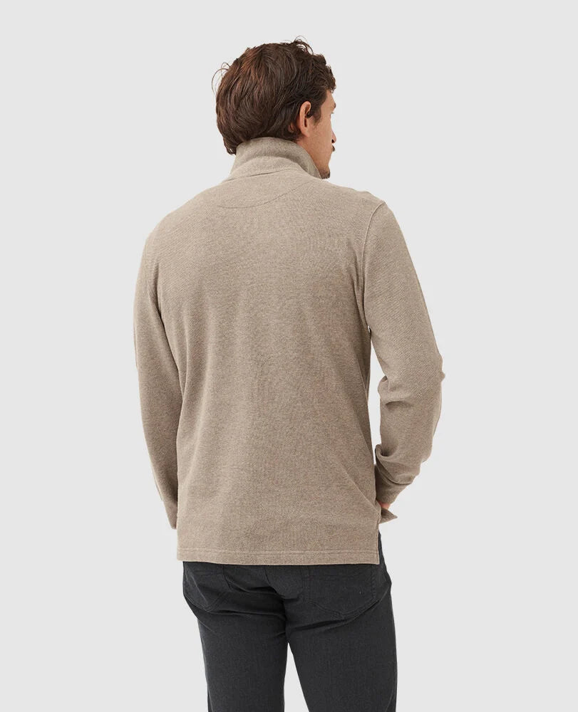 Rodd & Gunn - Long Sleeve Gunn Mesh Polo - Latte