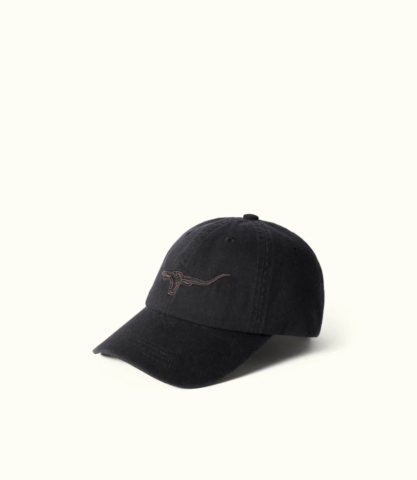 R.M.Williams Longhorn Twill Cap in black wash