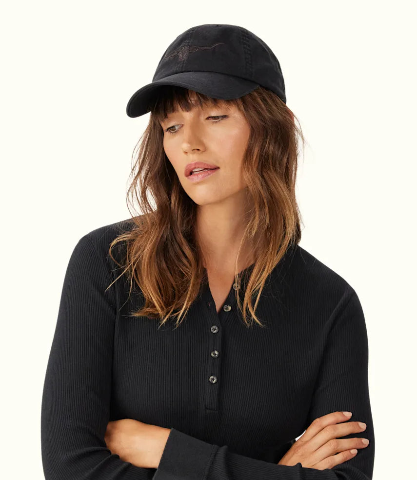 R.M.Williams - Longhorn Twill Cap - Black Wash
