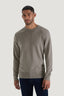 M.J. Bale - Sandringham Merino Crew Knit - Ashwood/Grey