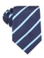 OTAA - Pencil Stripe Tie - Navy with Light Blue