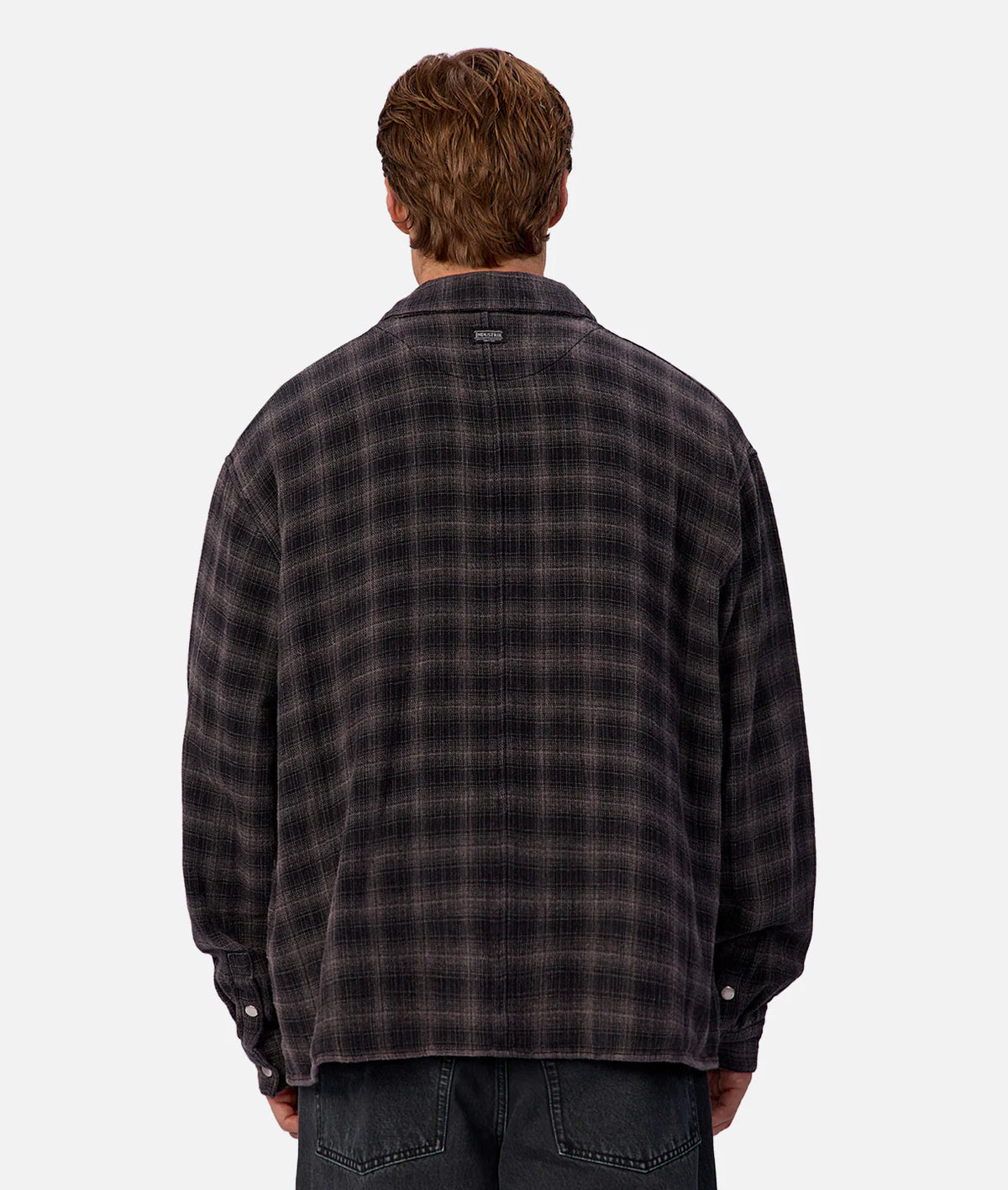 Industrie - The Camino Long Sleeve Shirt - Check - Black/Charcoal