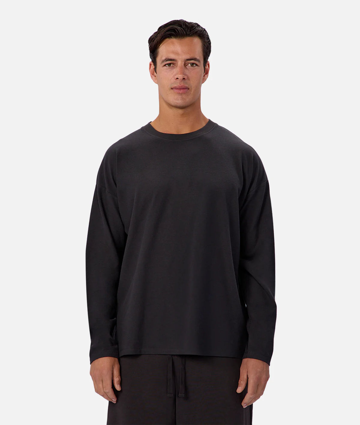 Industrie - Waffle Long Sleeve Tee - Black