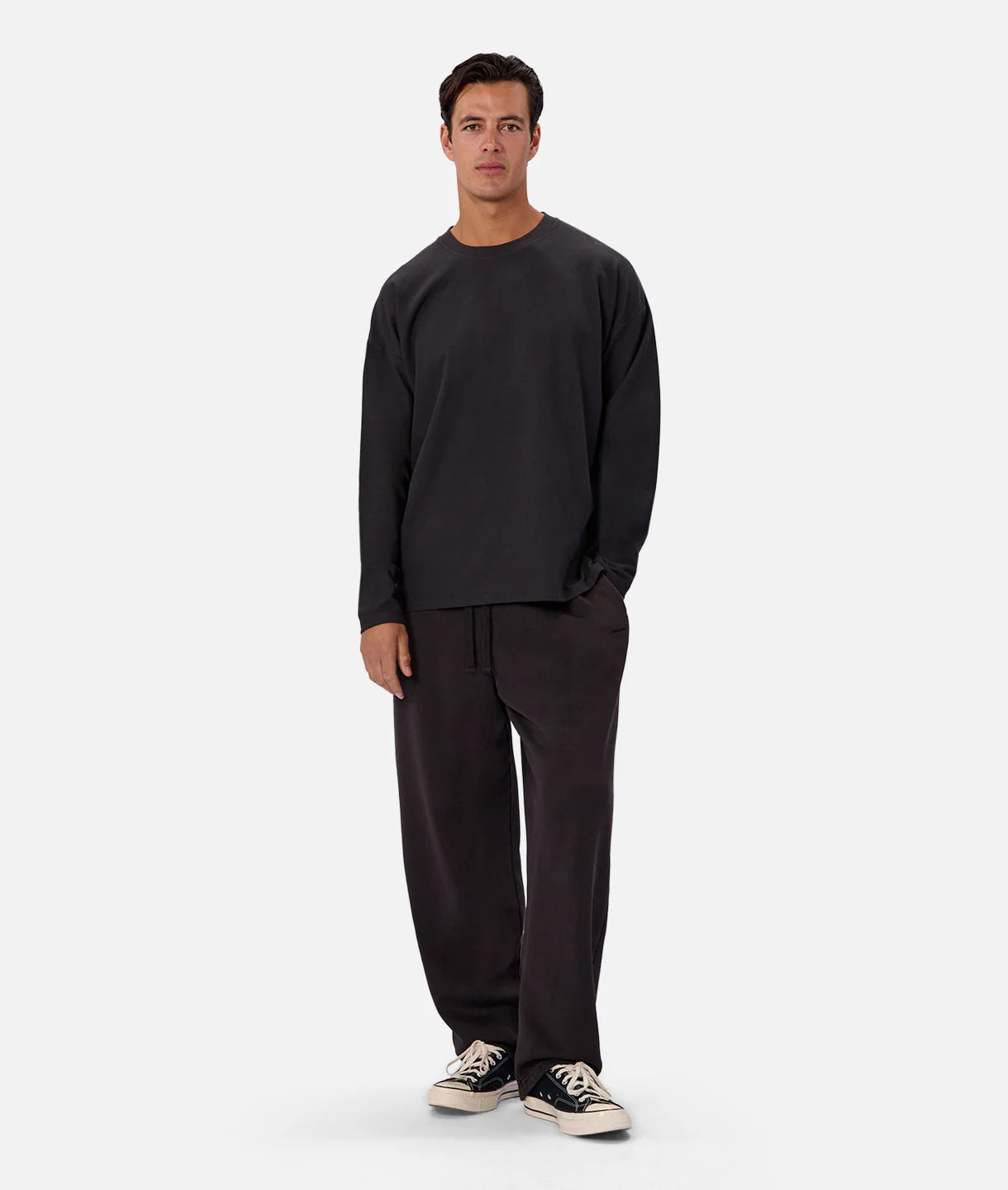 Industrie - Waffle Long Sleeve Tee - Black