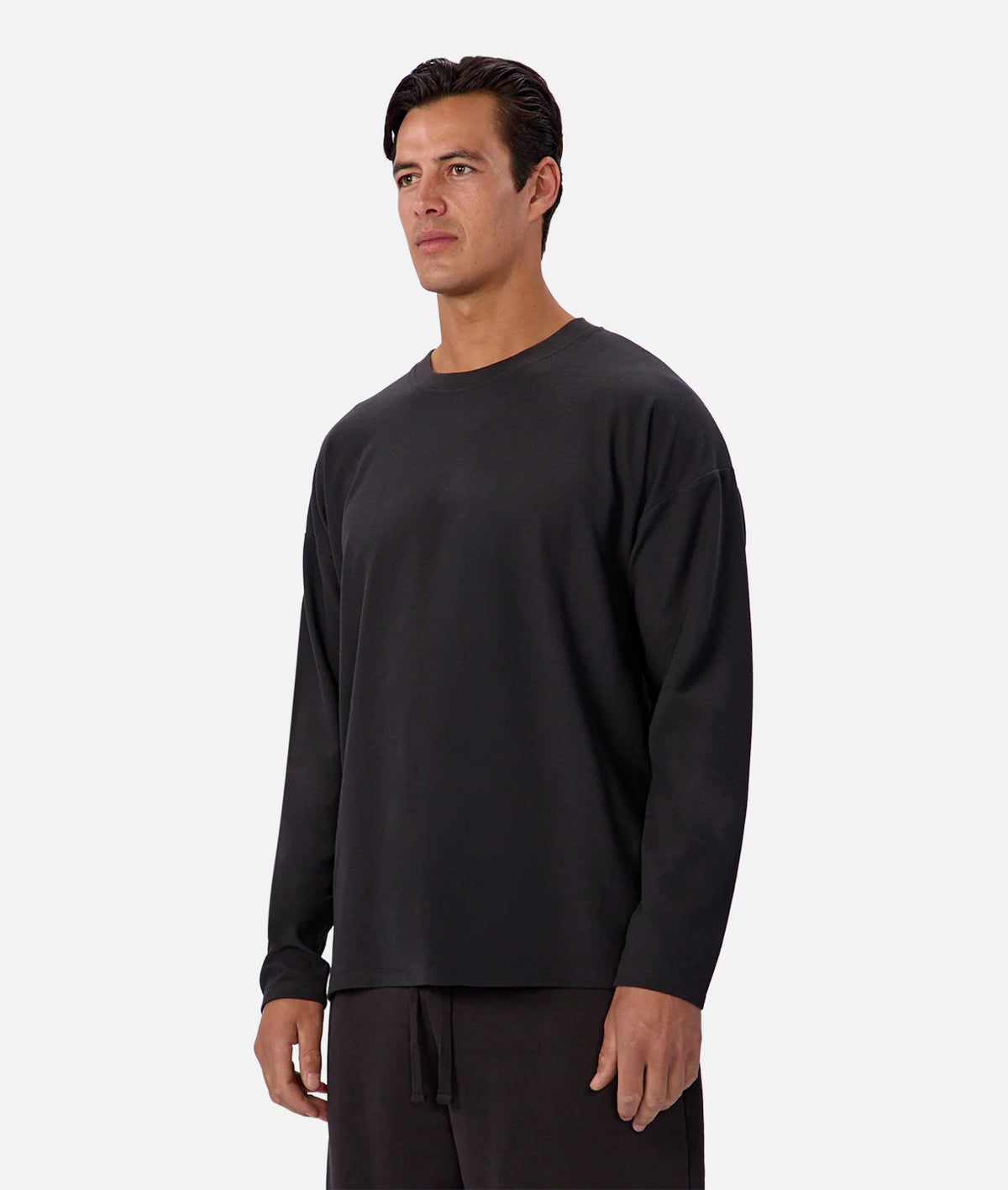 Industrie - Waffle Long Sleeve Tee - Black