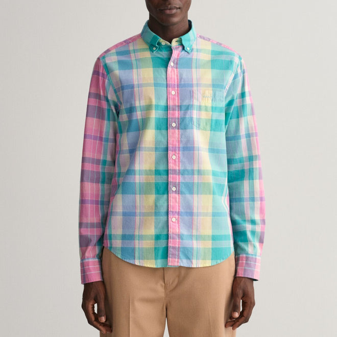 Gant - Madras Check Cotton Shirt - Perky Pink