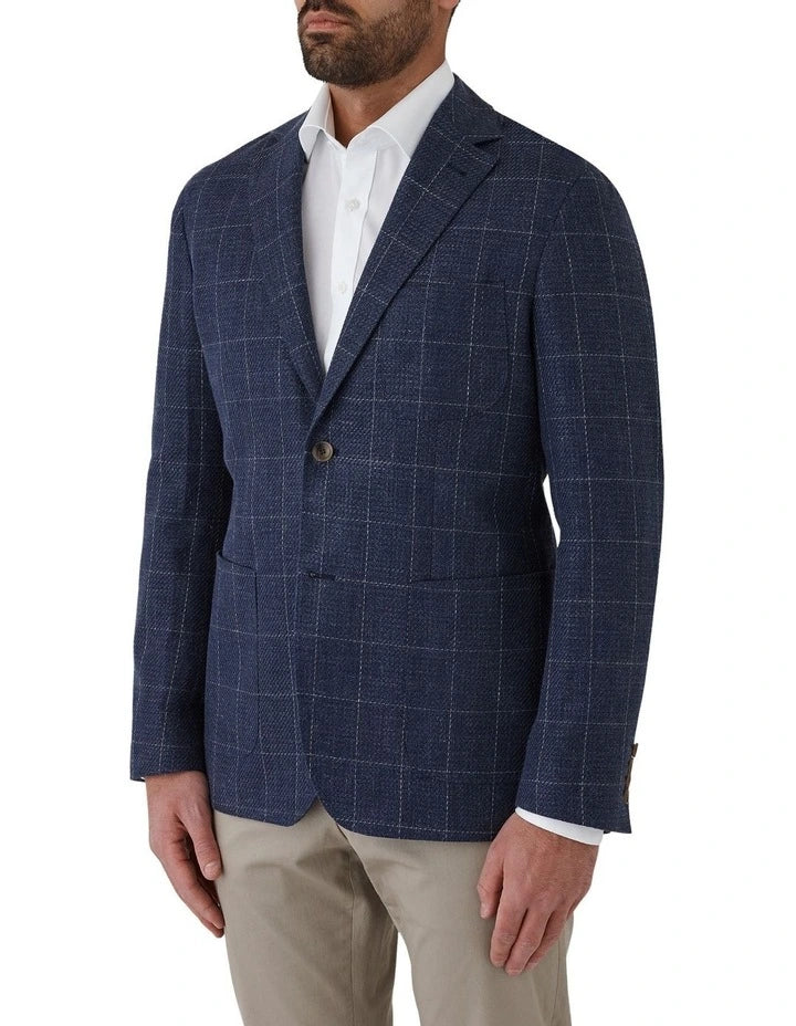 Cambridge - Linen Blend Sportscoat - Denim Blue
